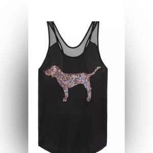 PINK VS ROSEGOLD BLING IRIDESCENT
DOG MESH TANK L
